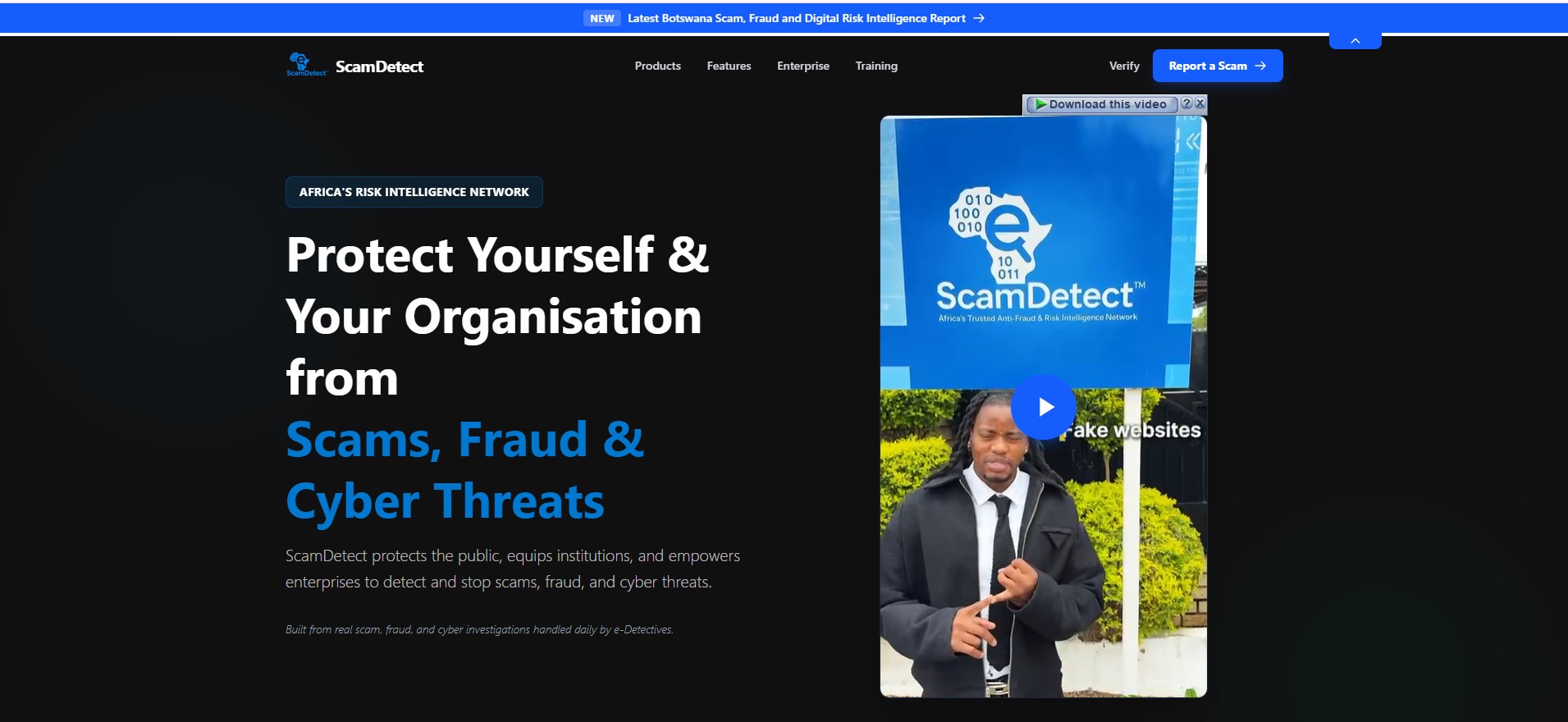 AI-Based Scam Detection & Risk Intelligence Platform